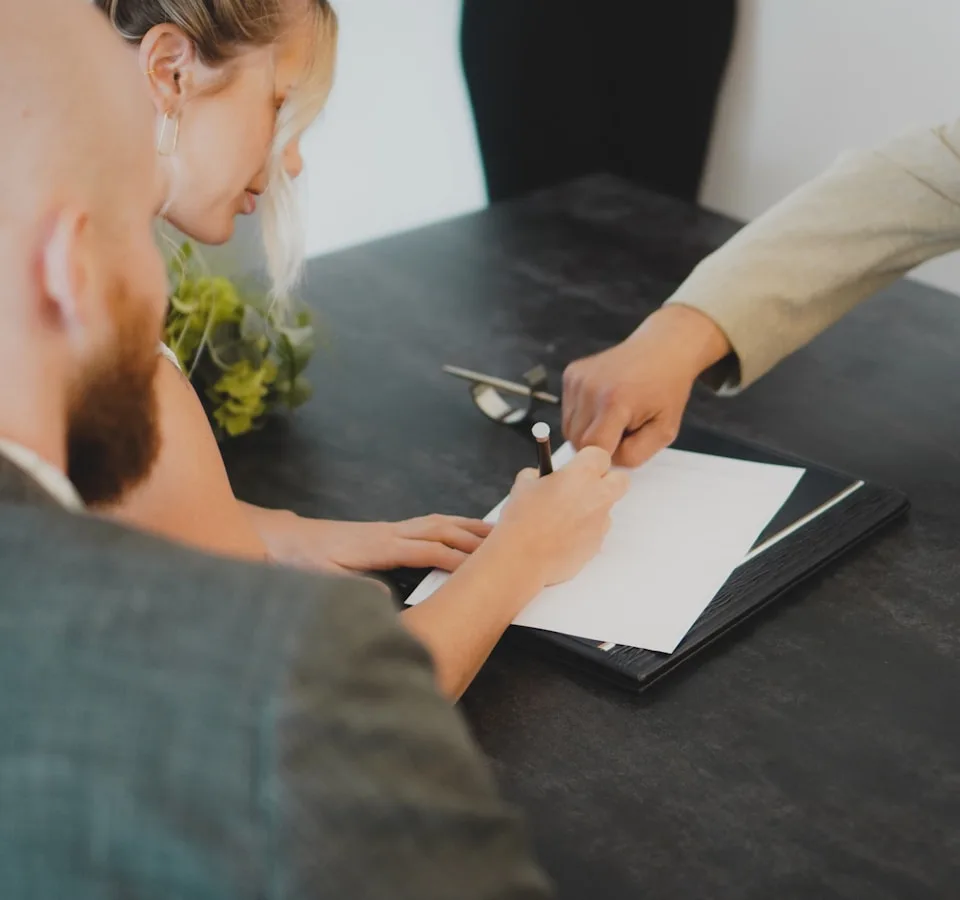 Two parties completing a private capital transaction